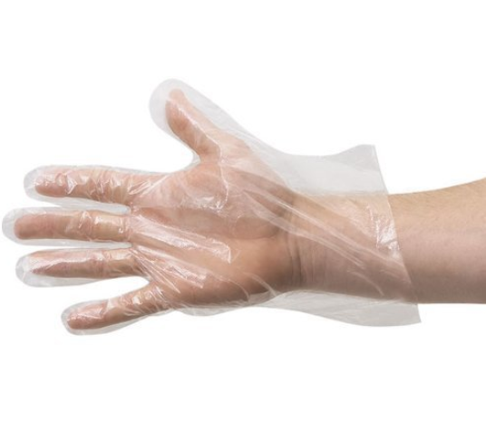 JINHEZO Disposable Gloves, Large, Clear (Pack of 500)
