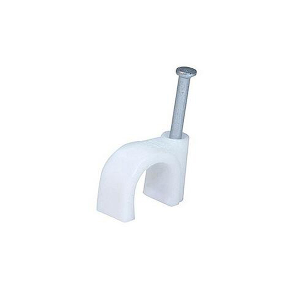 JINHEZO Circle cable clips with steel nail, 10mm, 200pcs/Pack