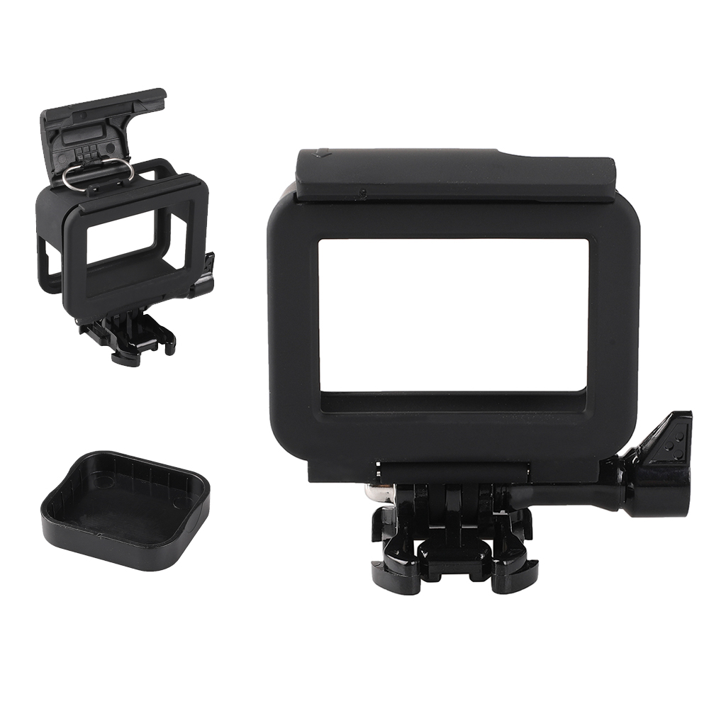 JINHEZO JINHEZO-CS-348 Frame Clear View Protective Skeleton Housing Case Shell with Lens for Hero 5 / Hero 6 / Hero 7, Black